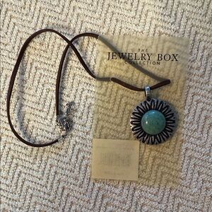 Silver and Turquoise Pendant Necklace